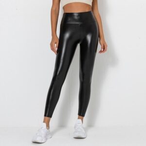 PU Leather Leggings Leather Pants Women Sexy Hips Push Up Leggings Leather Pants Pencil Pants Tight High Waist Casual Leggings - Image 3